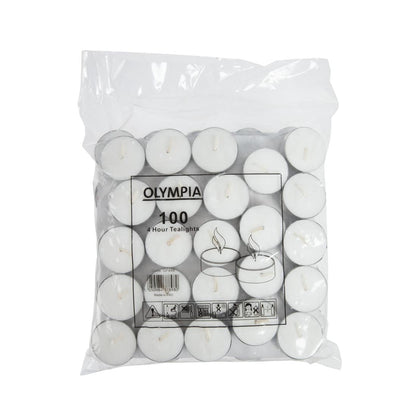 GF448 Olympia theelichten 4 uur (100 stuks)