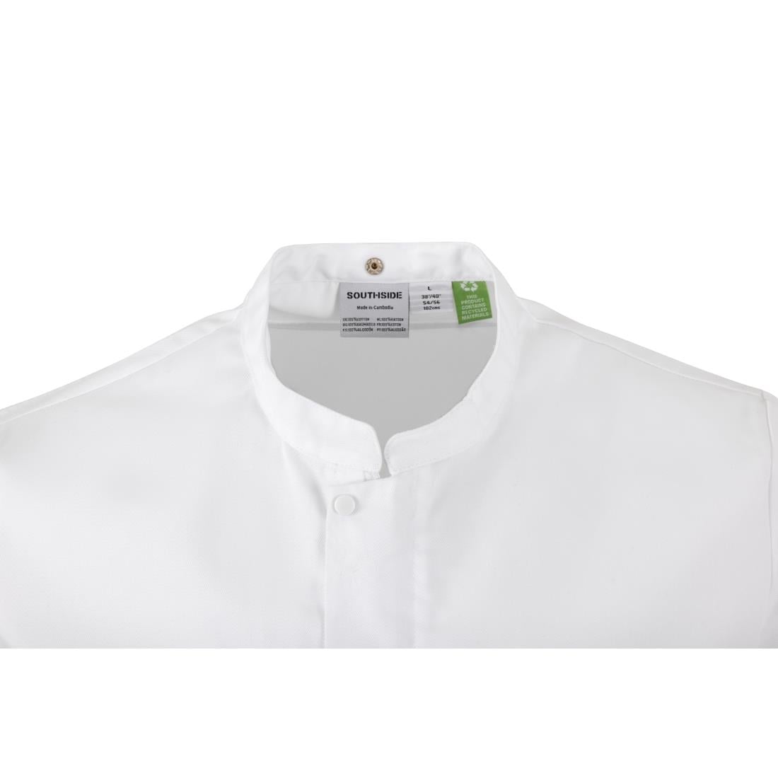 BA116-M Southside Harlem Koksjas Wit Korte Mouw Mesh Maat M