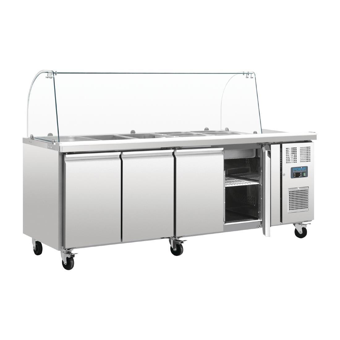 CT395 Polar u-serie vierdeurs gekoelde gastronorm salade counter