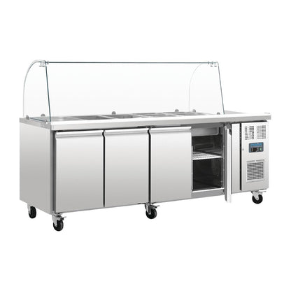 CT395 Polar u-serie vierdeurs gekoelde gastronorm salade counter