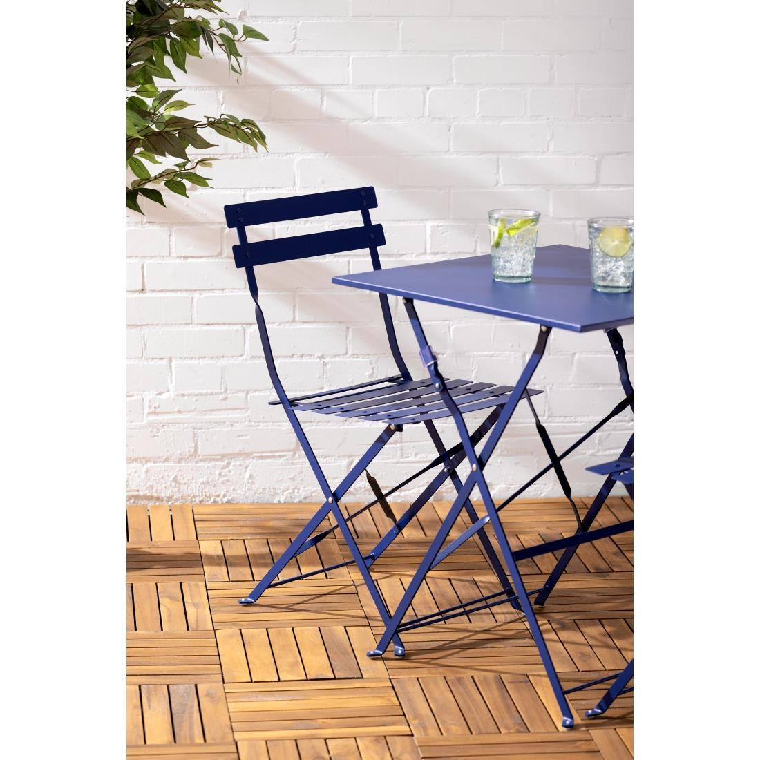FU540 Bolero Perth Pavement Style Vierkante Tafel Donker Marineblauw