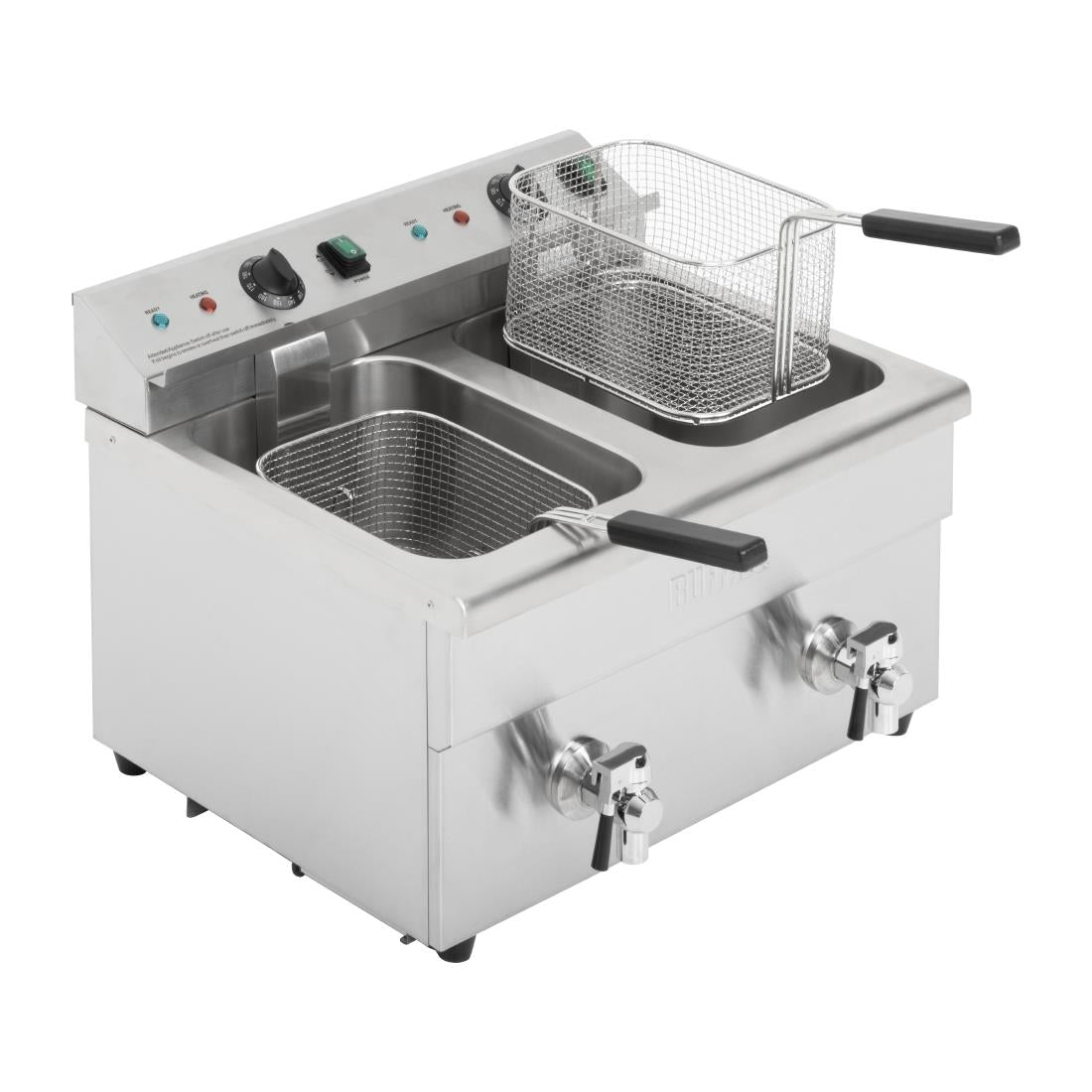 CT012 Buffalo dubbele inductie friteuse 2x 3000W