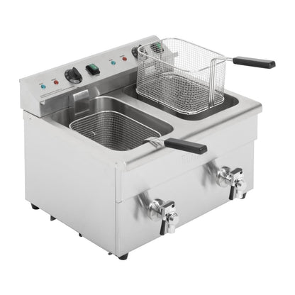 CT012 Buffalo dubbele inductie friteuse 2x 3000W