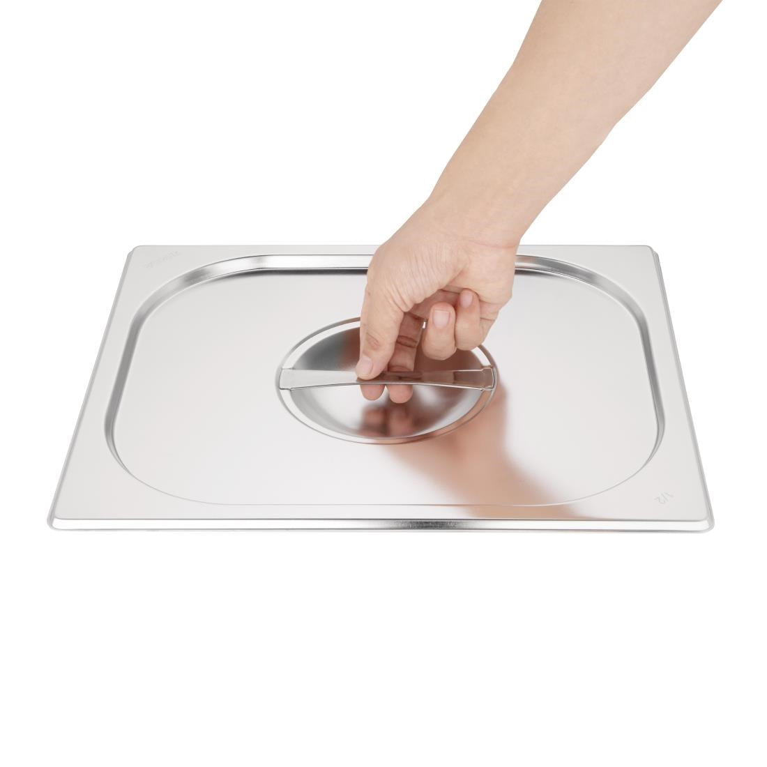 SA245 Vogue RVS Gastronorm Bakken Set 2 x 1/2 Met Deksels