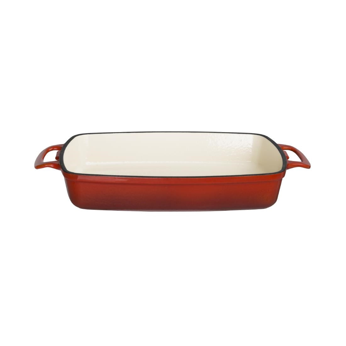 GH320 Vogue rechthoekige gietijzeren ovenschaal rood 2,8Ltr