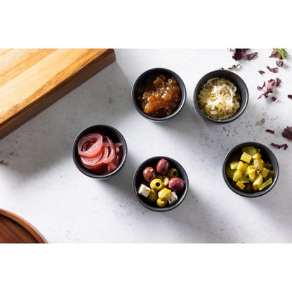 DK830 Olympia stapelbare ramekin mat zwart 77x45mm (6 stuks)
