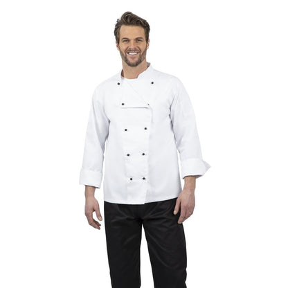 DL710-M Whites Chicago unisex koksbuis lange mouw wit M