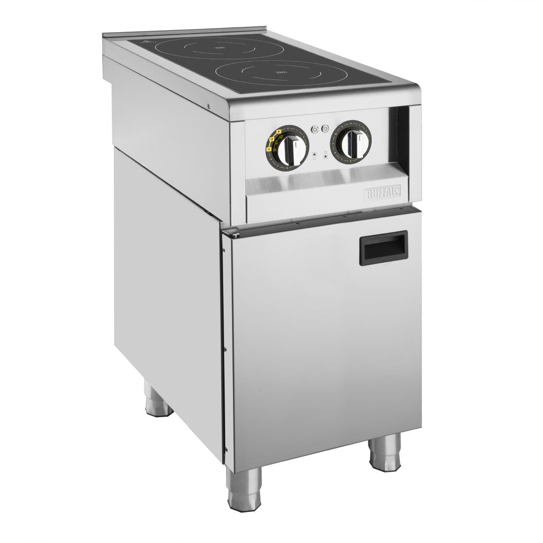 FU218 Buffalo 600-Serie Inductiekookplaat Met Dubbele Zone, 3 Kw. Let Op: Alleen Aanrechtmodel. Onderkast Wordt Apart Verkocht