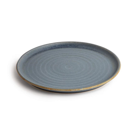 FA303 Olympia Canvas ronde borden met smalle rand blauw graniet 26,5cm (6 stuks)