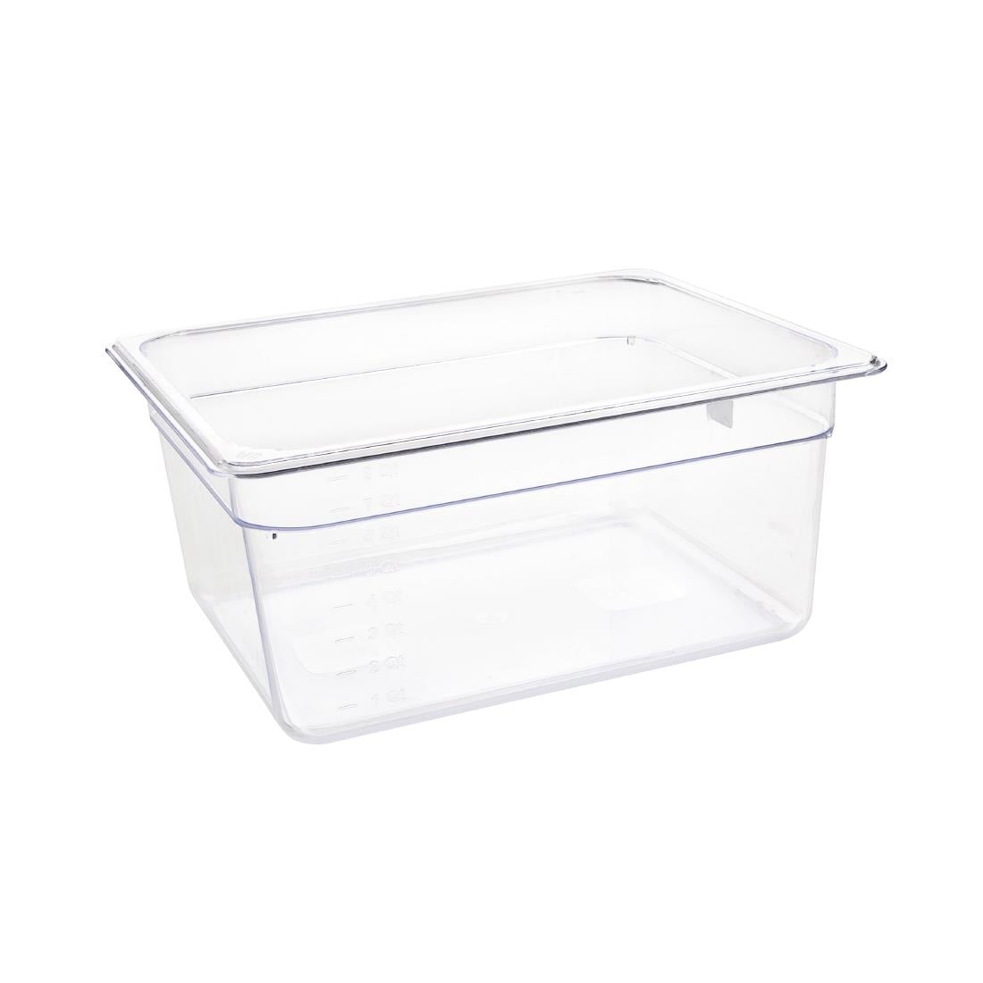 U230 Vogue polycarbonaat 1/2 gastronorm container 150mm helder
