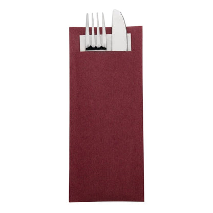 CK234 Europochette Bourgondië Bestekzakje met Wit Servet (500 stuks)
