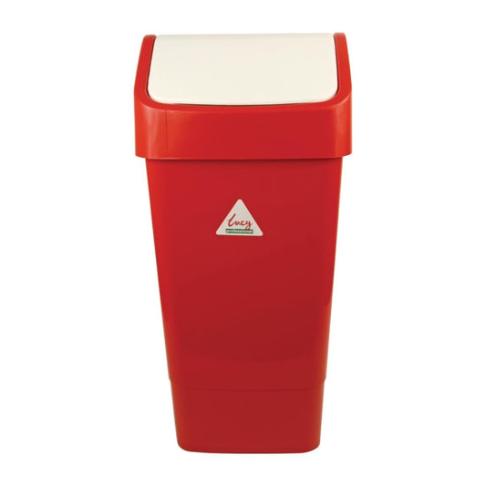 CC079 SYR afvalbak met schommeldeksel rood