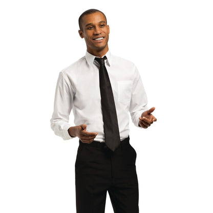 A730-S Uniform Works unisex overhemd lange mouw wit S