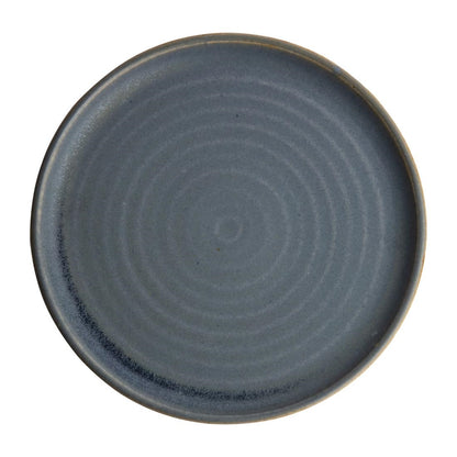 FA303 Olympia Canvas ronde borden met smalle rand blauw graniet 26,5cm (6 stuks)