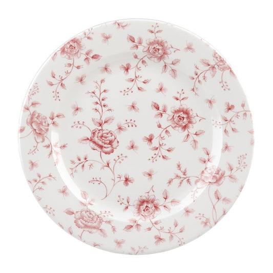 FF714 Churchill Rose Chintz Cranberry Bord 30.5cm (6 stuks)
