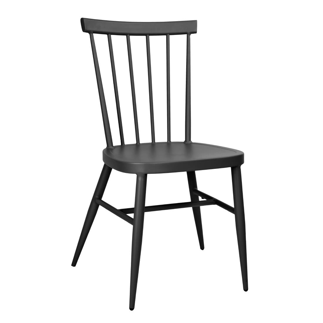 DX686 Bolero Windsor Aluminium Zwarte Stoelen (4 Stuks)