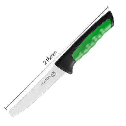 JD222 Hygiplas Pro gekarteld tomatenmes groen 10cm