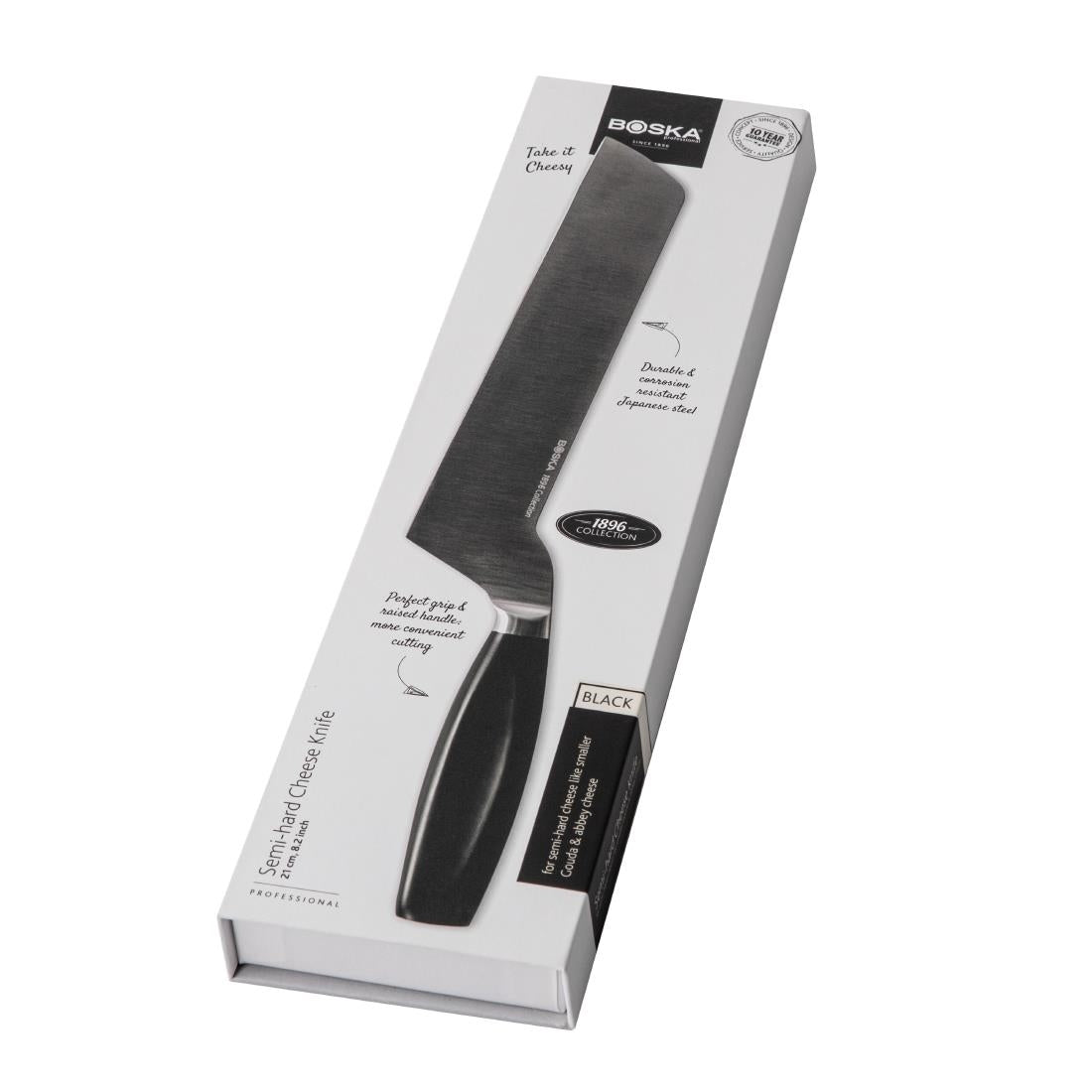 CU108 Boska universeel kaasmes zwart handvat 14cm