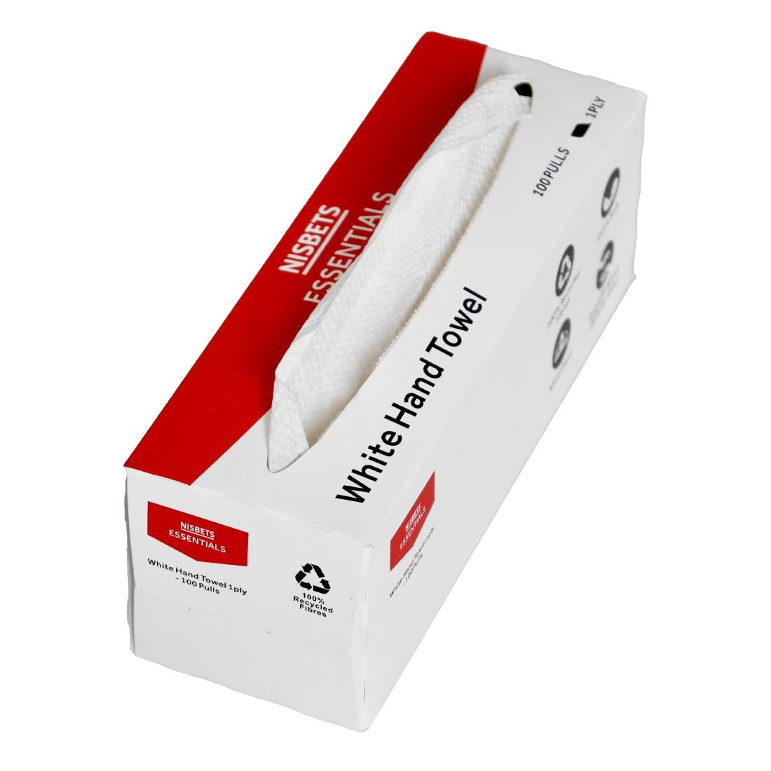 HY598 Nisbets Essentials Witte Handdoeken 1ply - 100 Vellen (36 stuks)