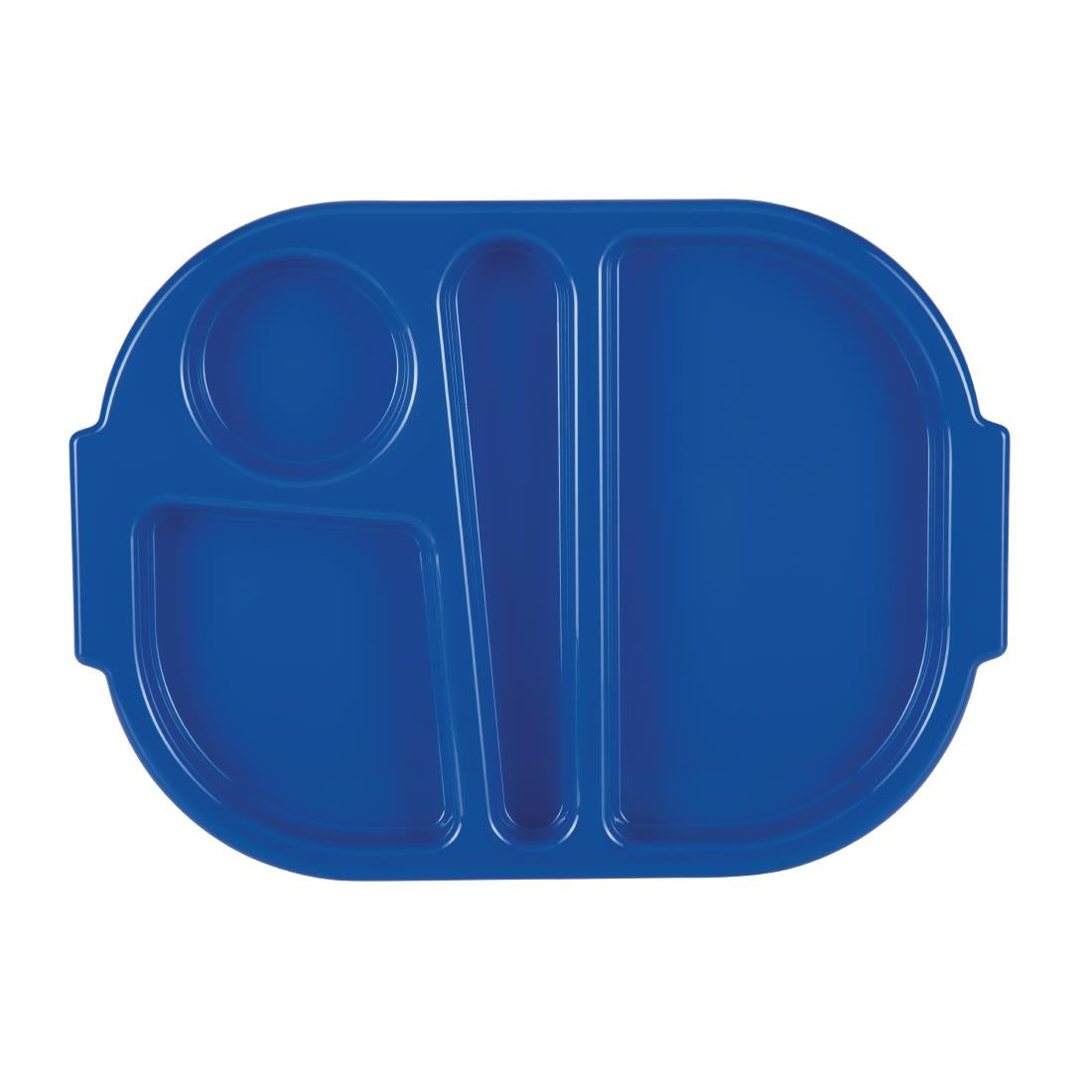 DL129 Olympia Kristallon polycarbonaat schaaltje met vakken klein blauw 322mm (10 stuks)