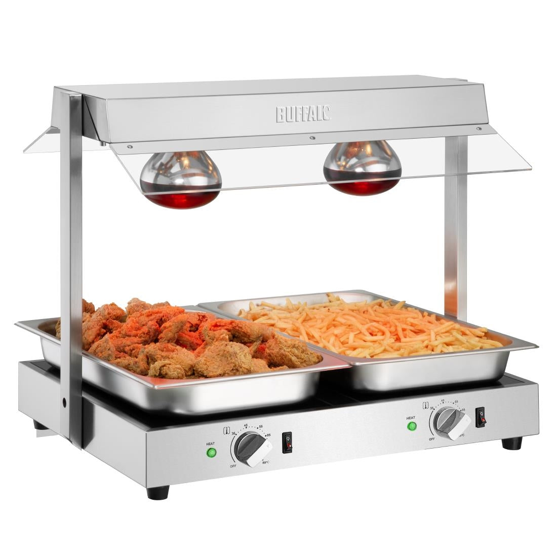 HT760 Buffalo Voedselverwarmer Met Portaal 2X GN 1/1