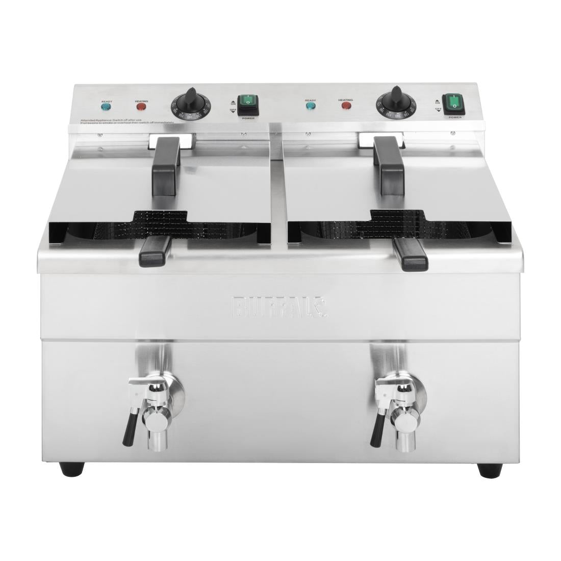 CT012 Buffalo dubbele inductie friteuse 2x 3000W
