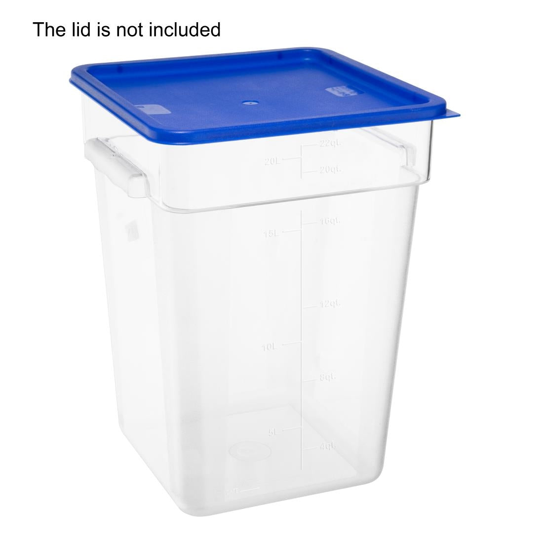 HY406 Hygiplas polycarbonaat vierkante opbergbak 20Ltr