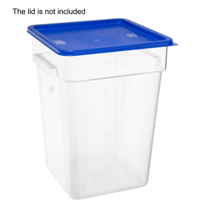 HY406 Hygiplas polycarbonaat vierkante opbergbak 20Ltr