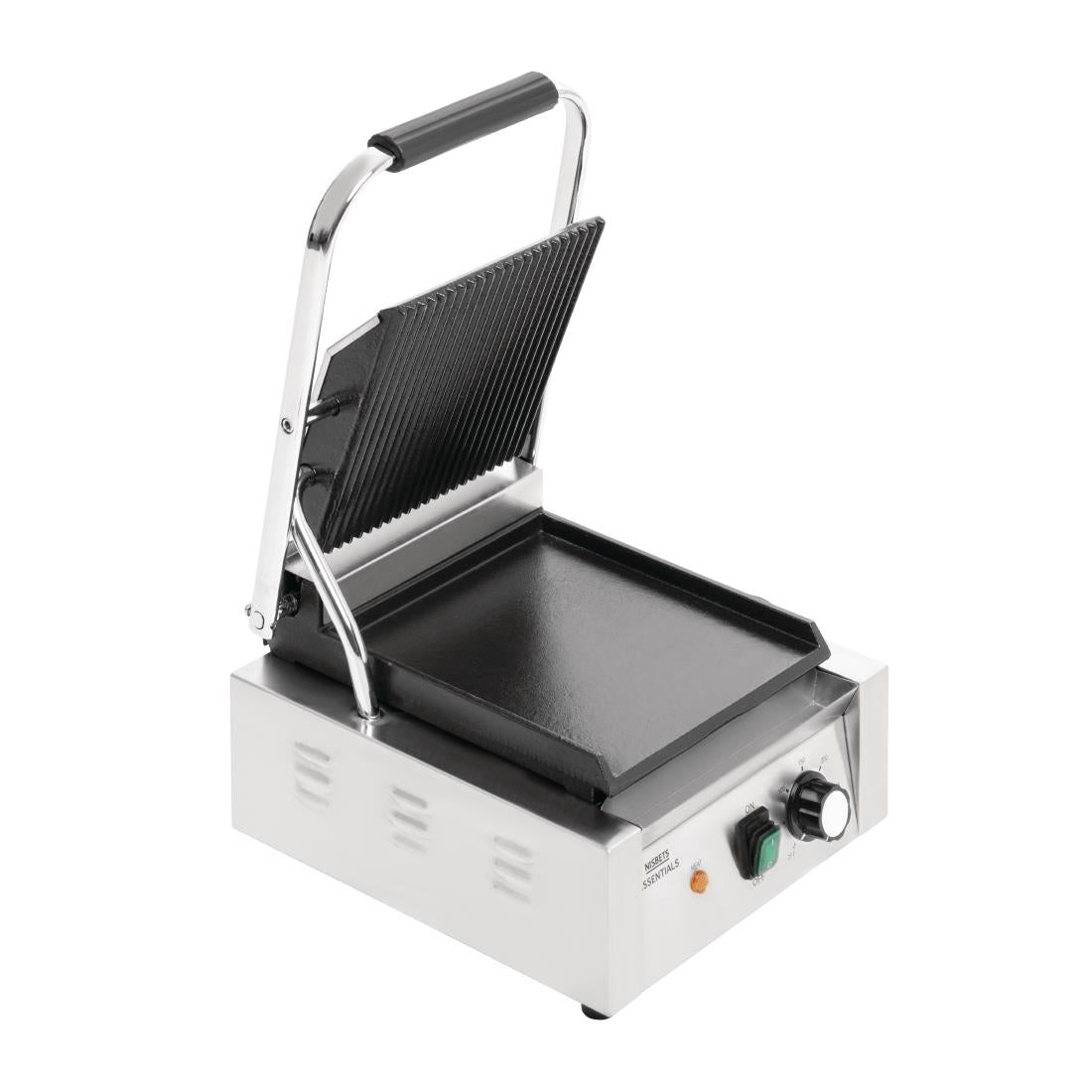 DA396 Nisbets Essentials contactgrill groef/glad 36 x 31cm 1800W