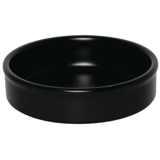 DK833 Olympia stapelbaar schaaltje mat zwart 13,4x3cm (6 stuks)