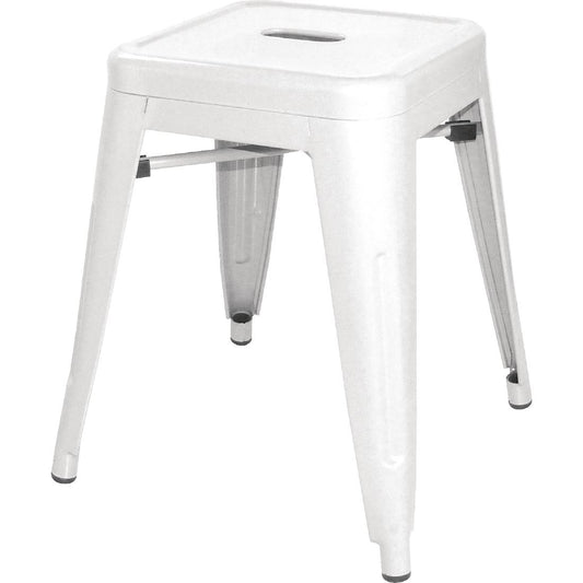 DL869 Bolero Bistro Stalen Lage Kruk Wit (4 Stuks)