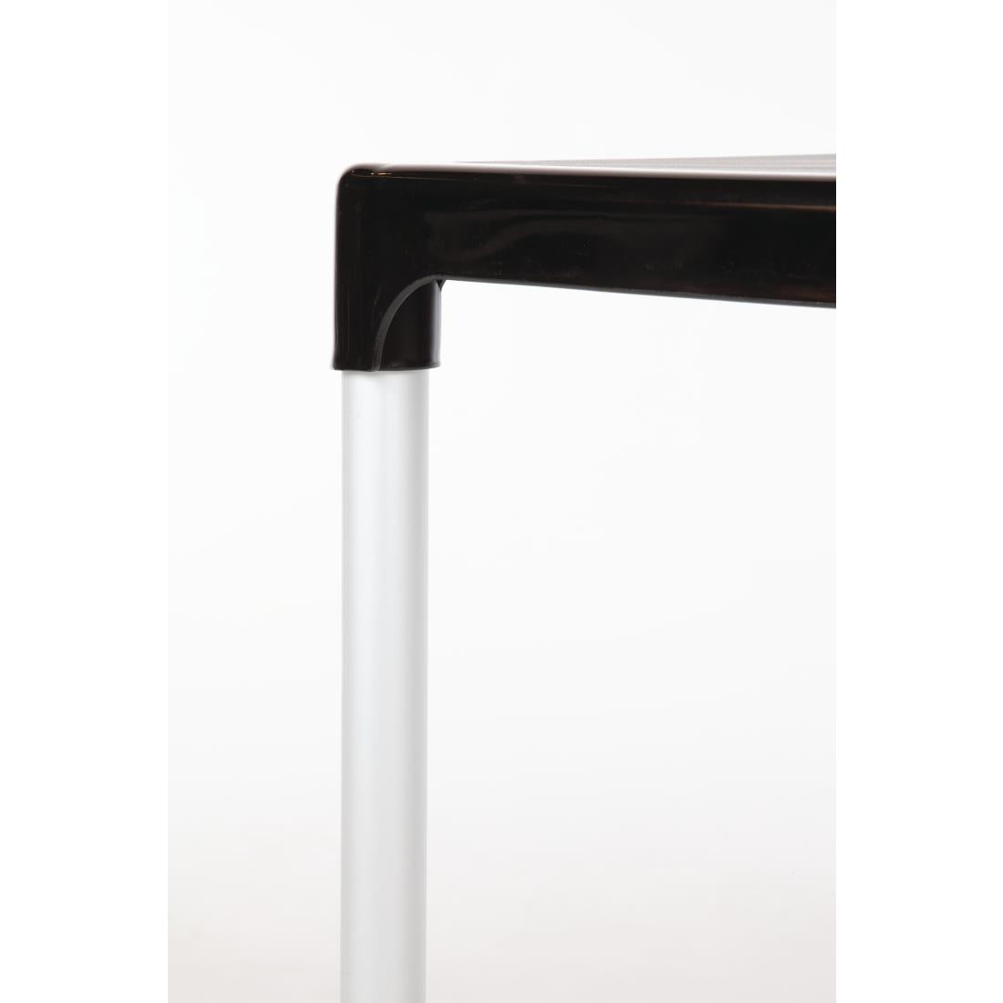 GJ970 Bolero vierkante horeca tafel met aluminium poten zwart 75cm