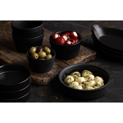 DK830 Olympia stapelbare ramekin mat zwart 77x45mm (6 stuks)