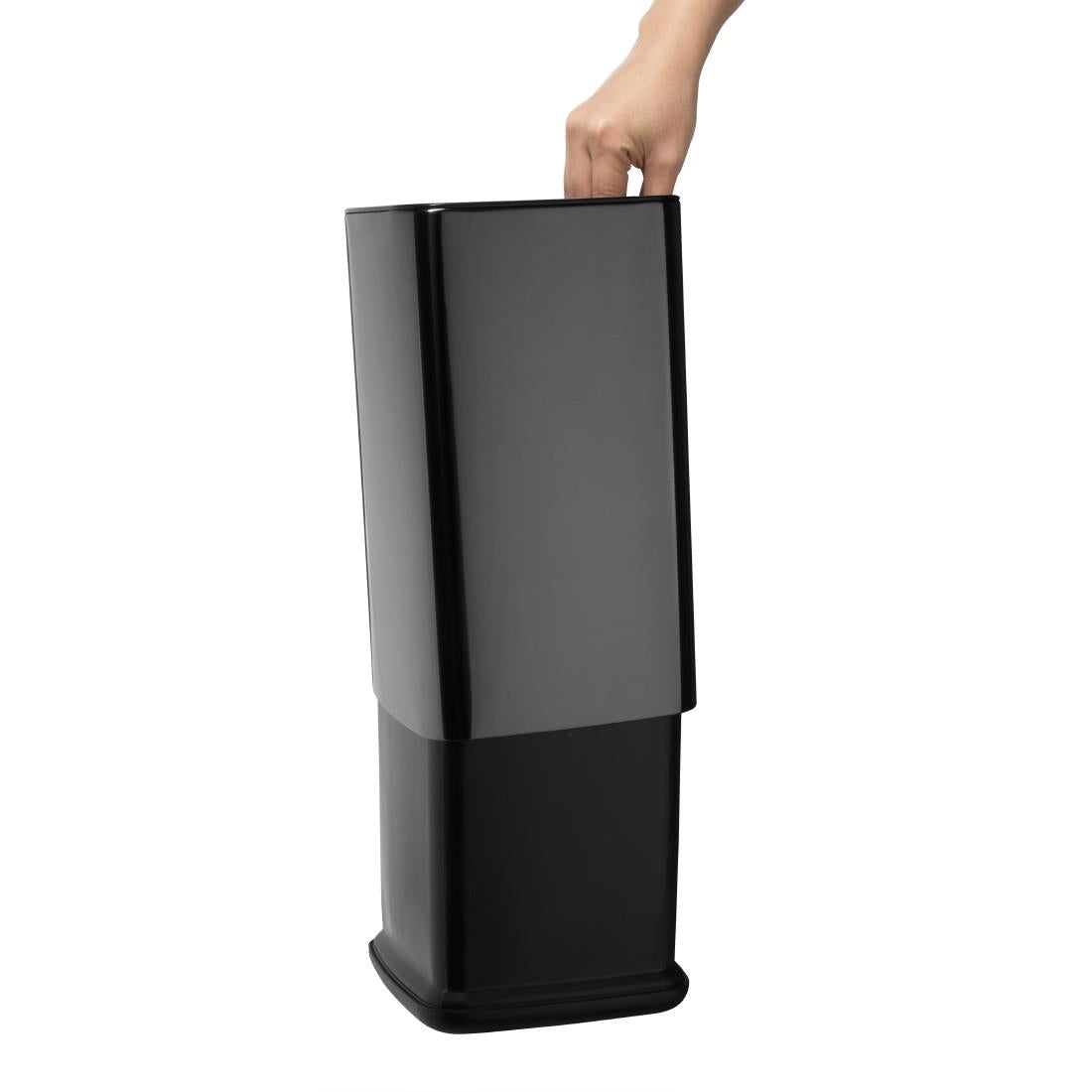 HX259 Bolero Vierkante Afvalbak Titanium Zwart 7Ltr