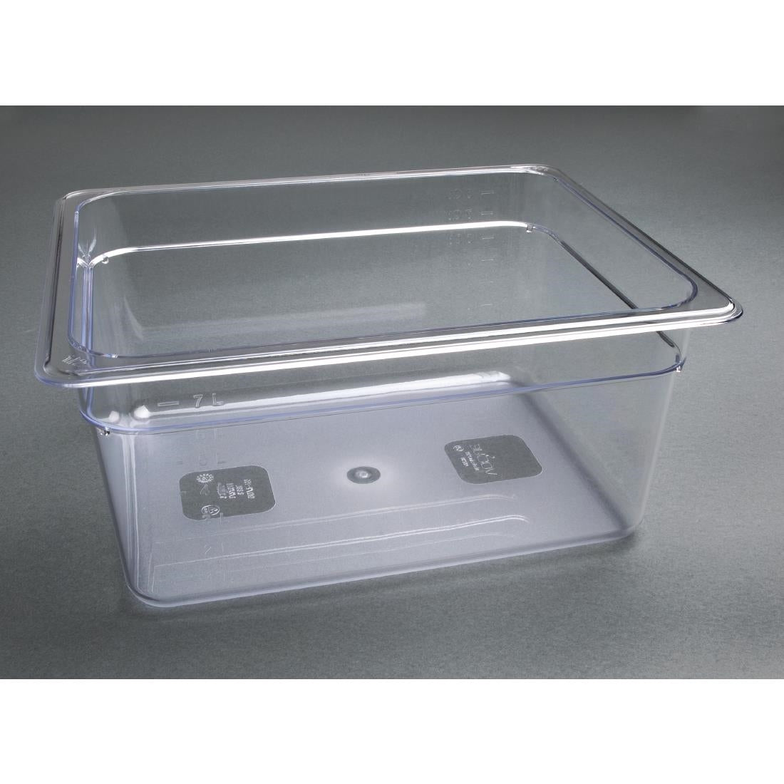 U230 Vogue polycarbonaat 1/2 gastronorm container 150mm helder