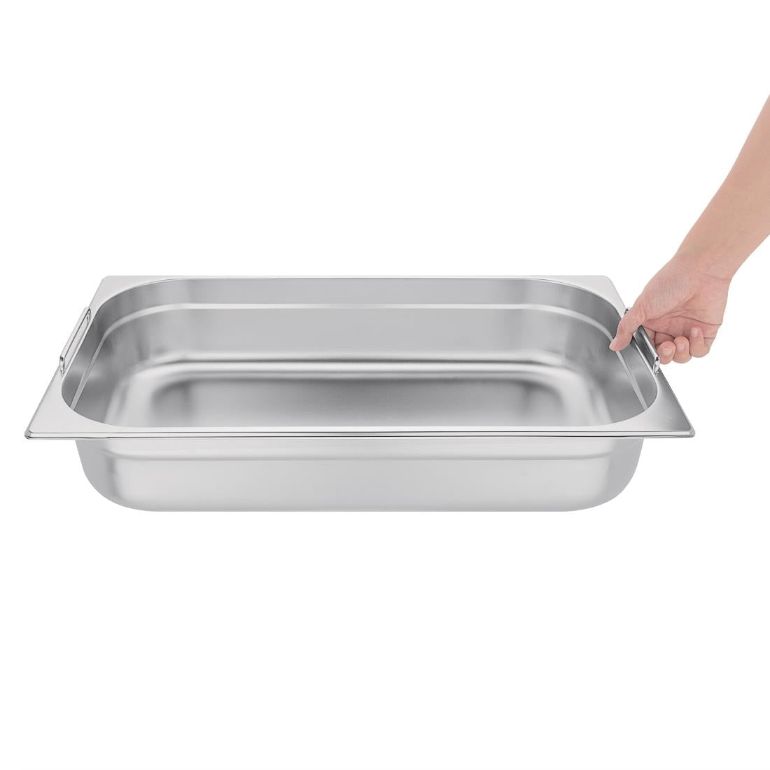 CB179 Vogue RVS GN 1/1 bak met handvatten 10cm
