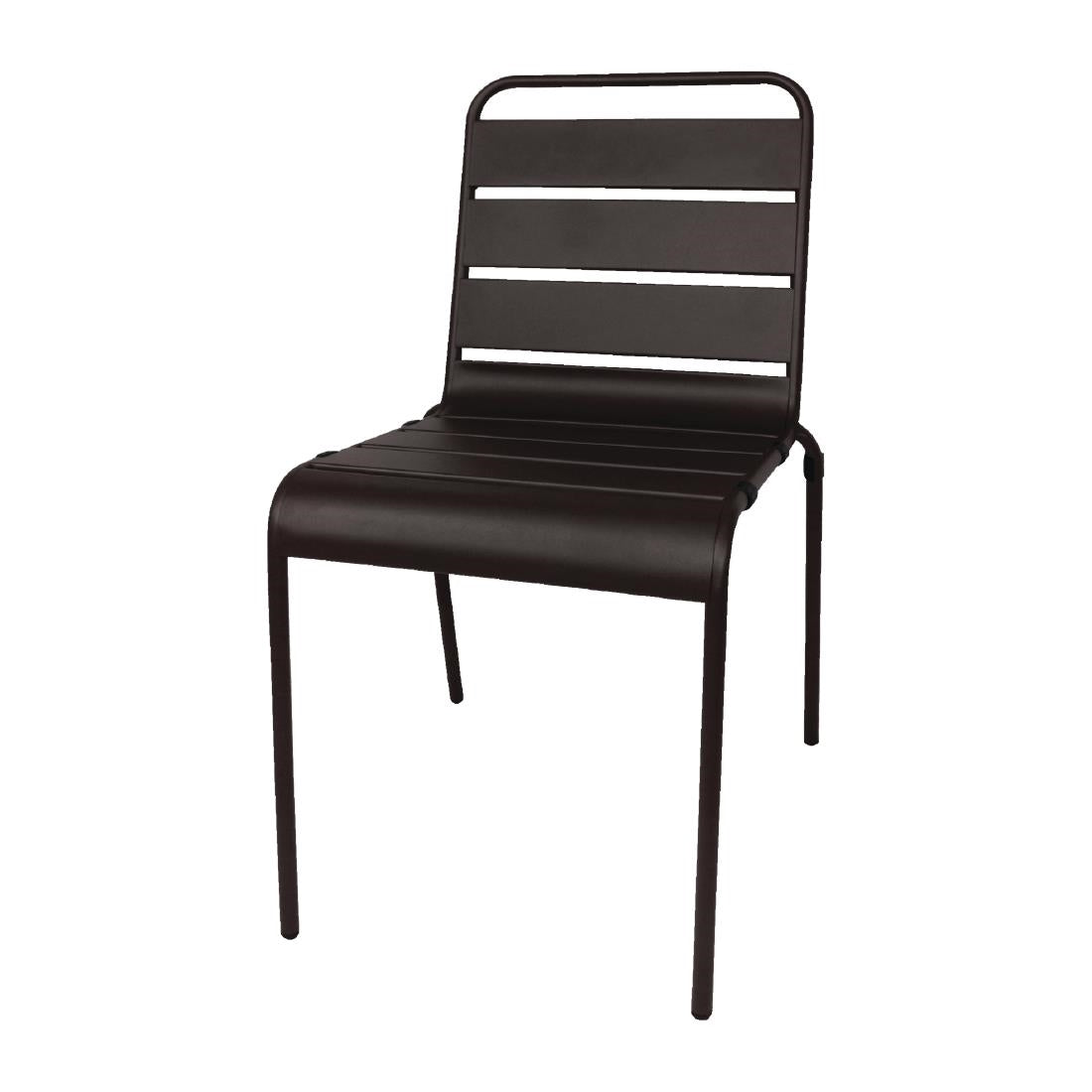 CS728 Bolero stalen stoelen zwart (4 stuks)