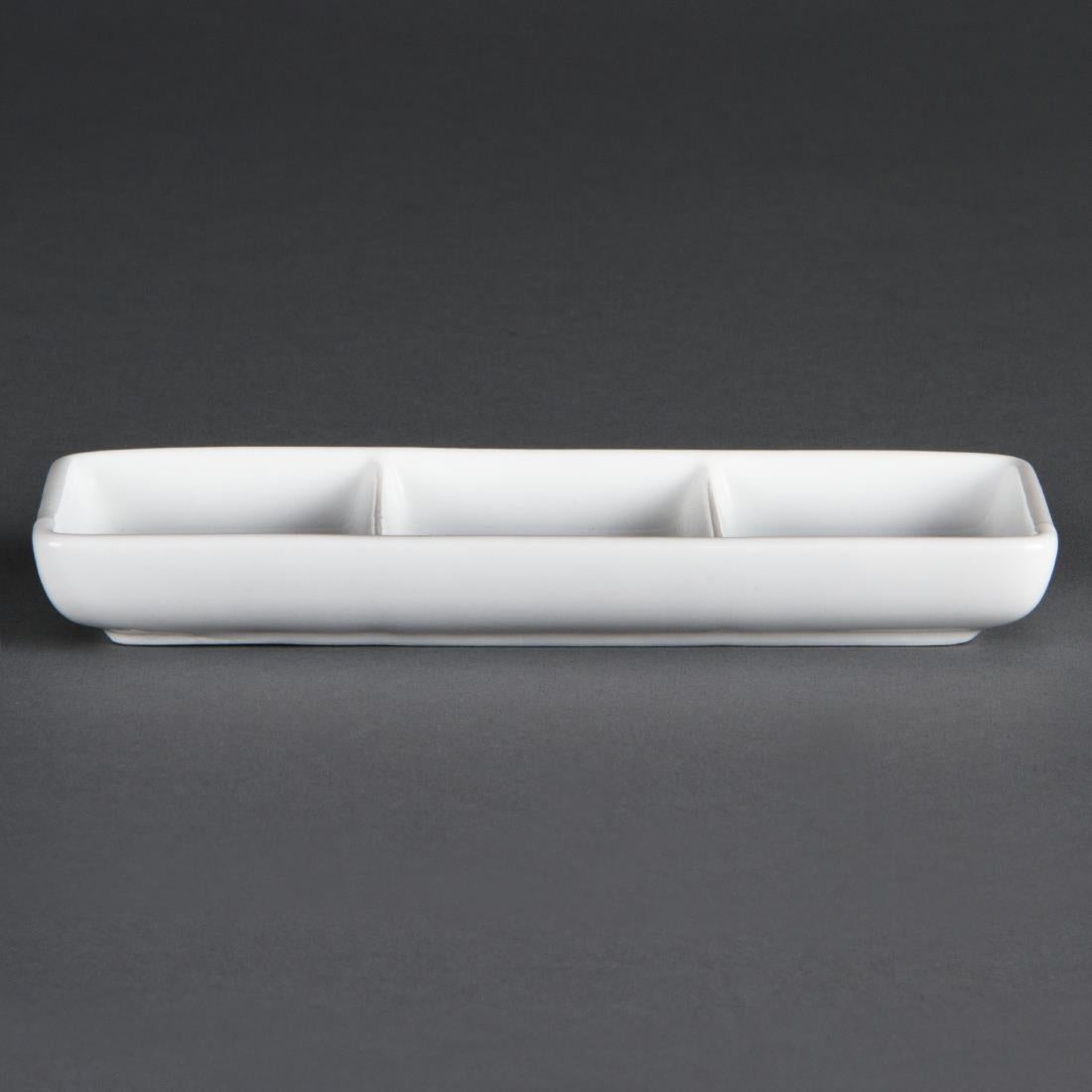 C336 Olympia Whiteware verdeelschaaltje 3 vakken (12 stuks)
