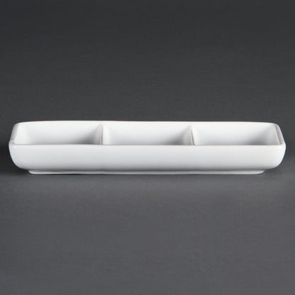 C336 Olympia Whiteware verdeelschaaltje 3 vakken (12 stuks)
