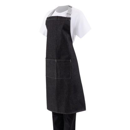 B981 Southside halterschort zwart denim
