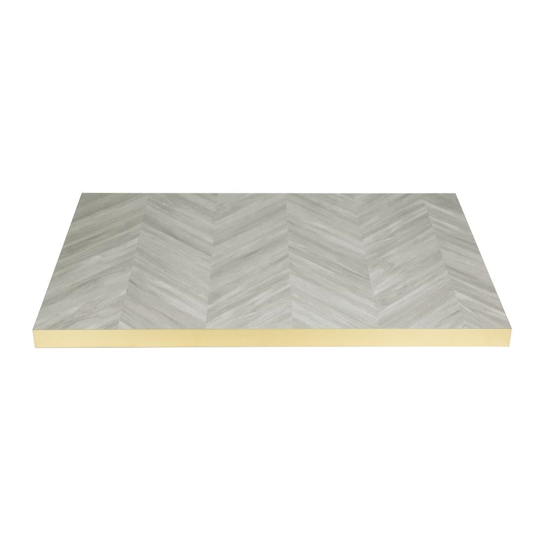 FU513 Bolero Rechthoekig Tafelblad Chevron-Ontwerp 1100 mm x 700 Mm