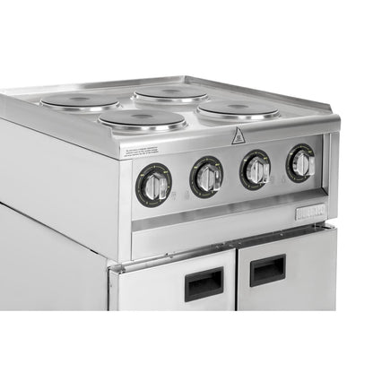 SA801 Buffalo 600 Serie Vrijstaand 4 Plaats Elektrische Kookplaat 7kW