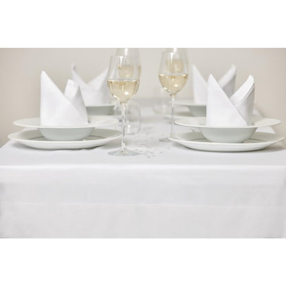 HB559 Mitre luxe satijnen band servetten katoen wit (10 stuks)