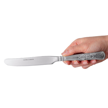 D682 Olympia Kings tafelmessen met massief heft 24,2cm (12 stuks)