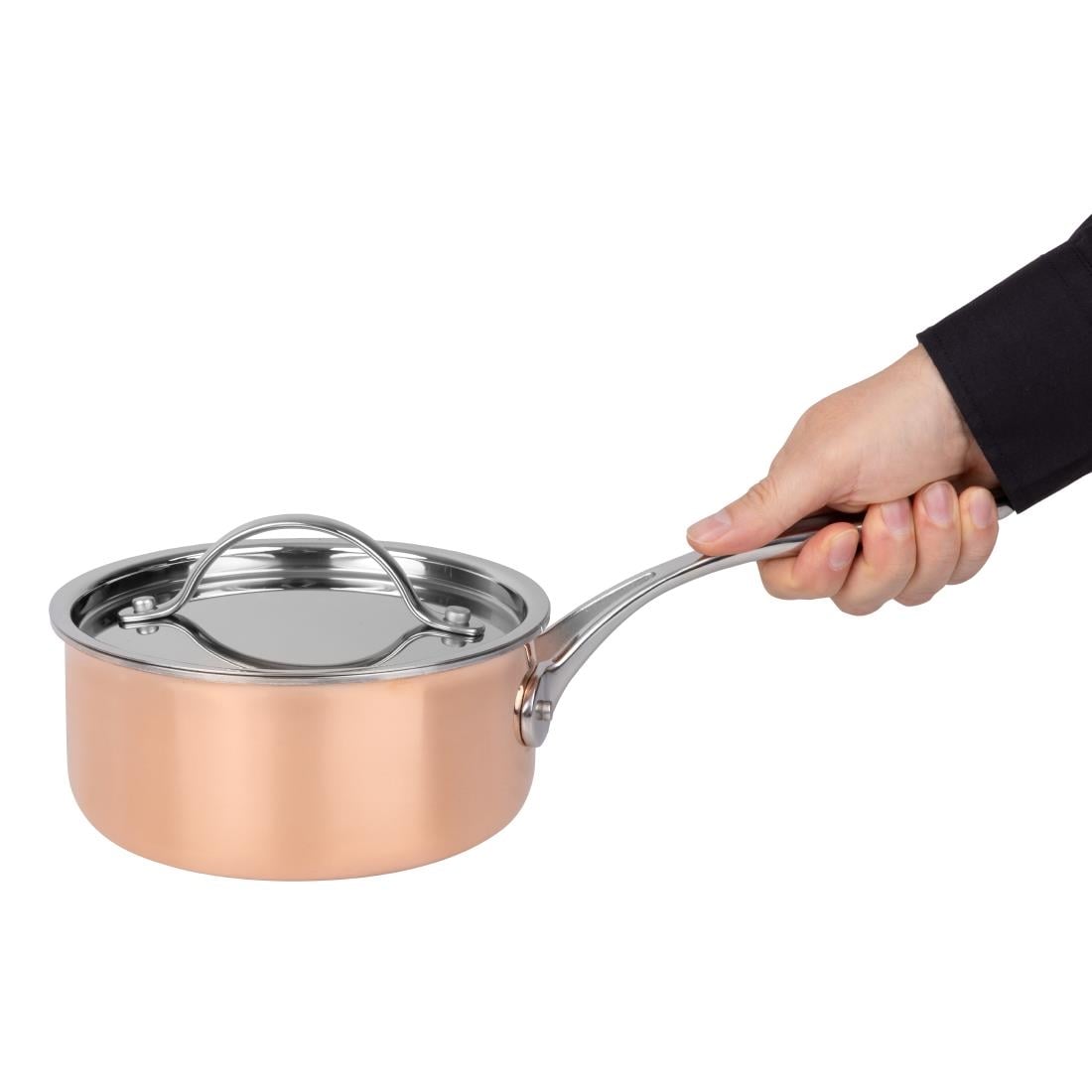 SA655 Vogue cook like a pro 3-delige driewandige koperen pannenset