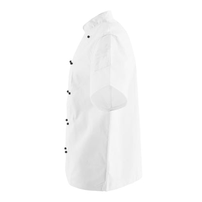 DL711-XL Whites Chicago unisex koksbuis korte mouw wit XL