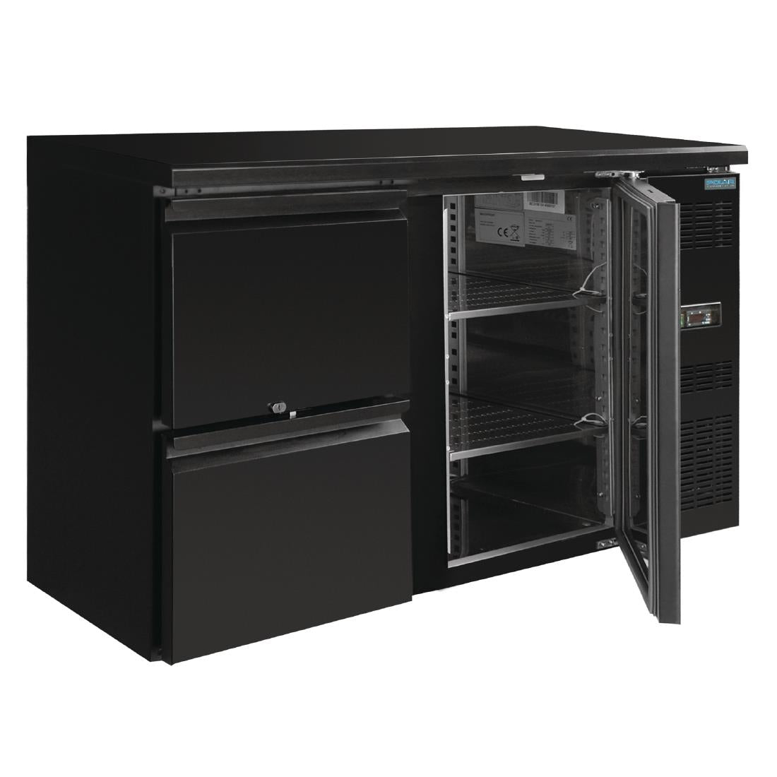 GL186 Polar U-serie enkele deur bar koeling met laden