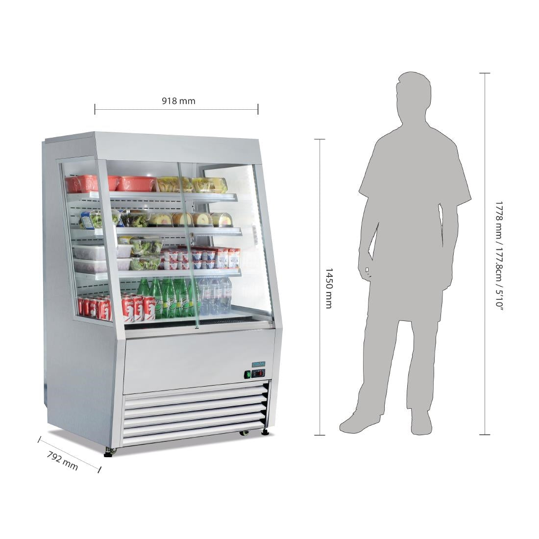 GP295 Polar G-Serie Energiezuinige Multideck Koelkast 918Mm