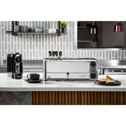 CH185 Rowlett Esprit broodrooster 6 sleuven chroom - 2 reserve-elementen en 2 tostihouders