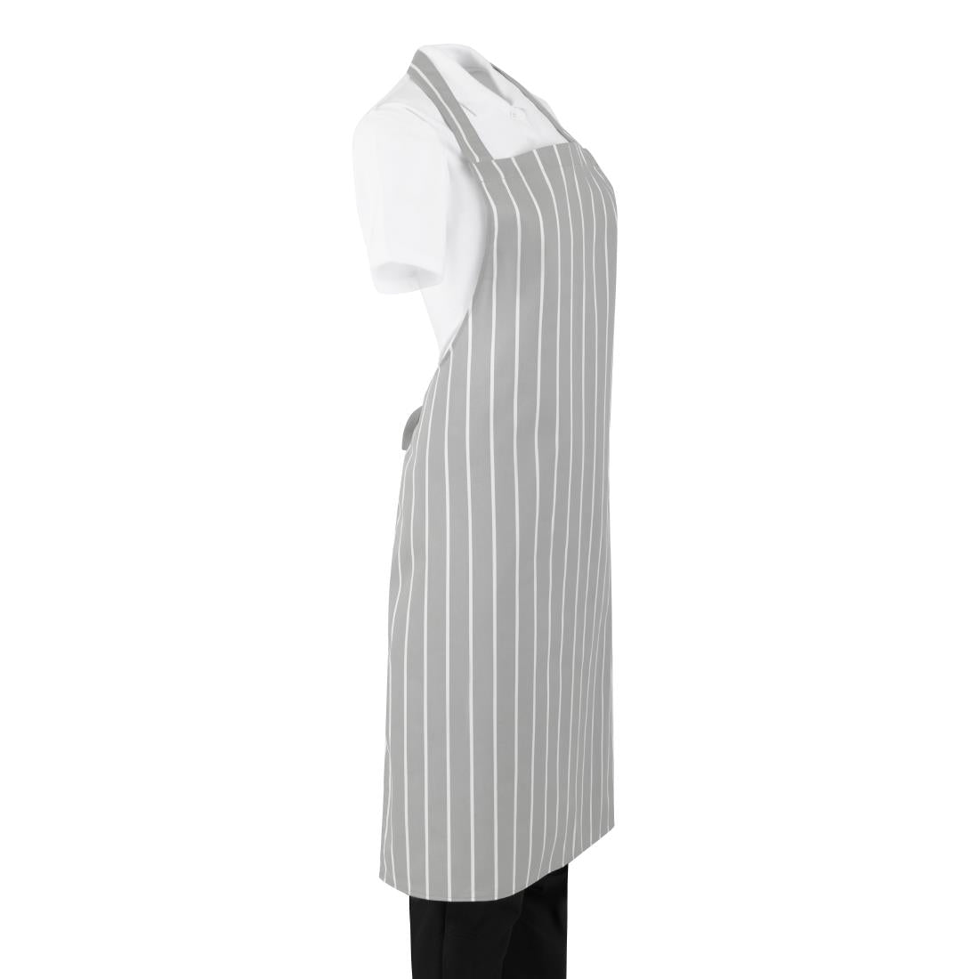 BA111 Whites Schort Grijs Wit Slagers Streep
